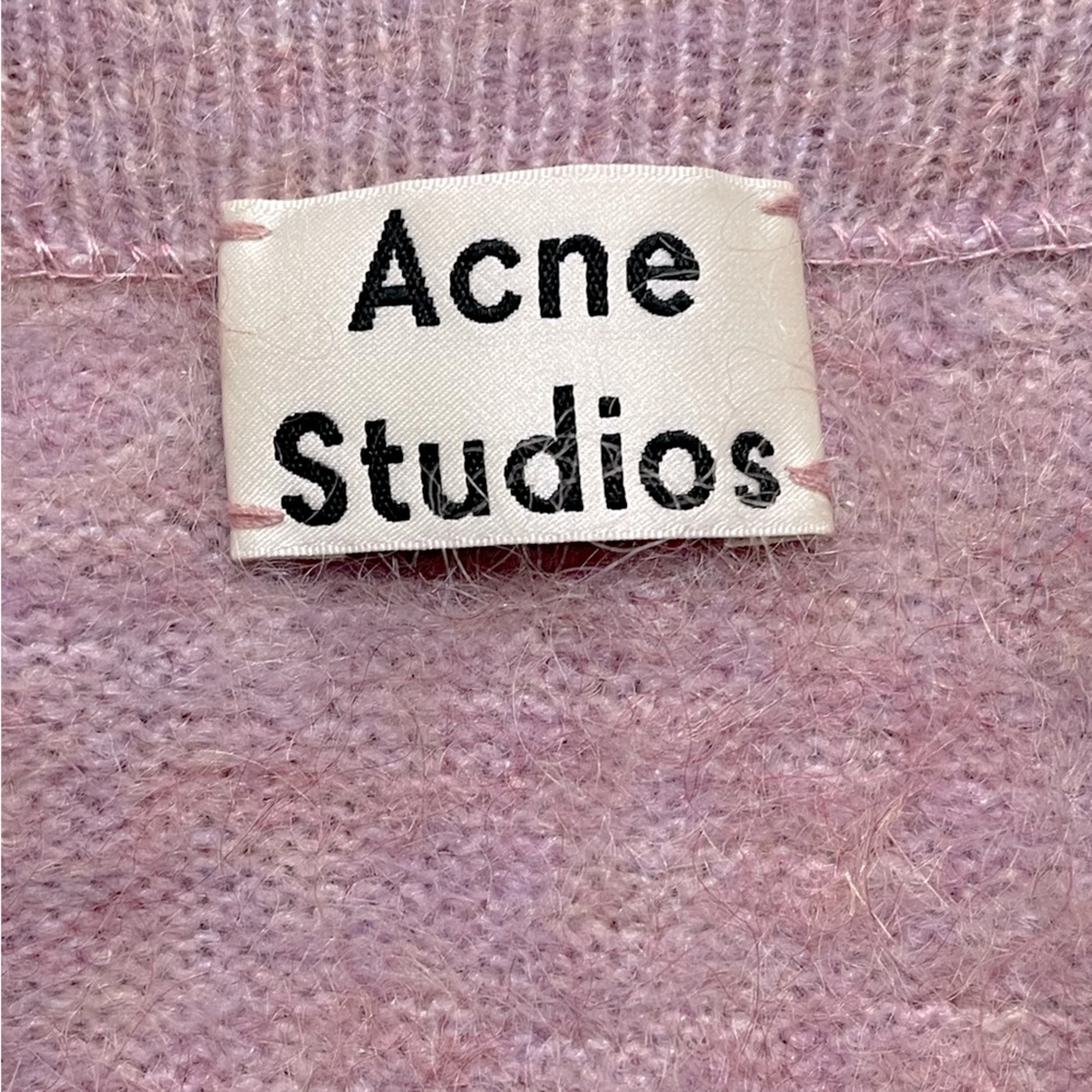 Acne Studios Raya Wool Mohair Oversize Long Cardigan Open Front Pockets Sz S - Picture 8 of 12